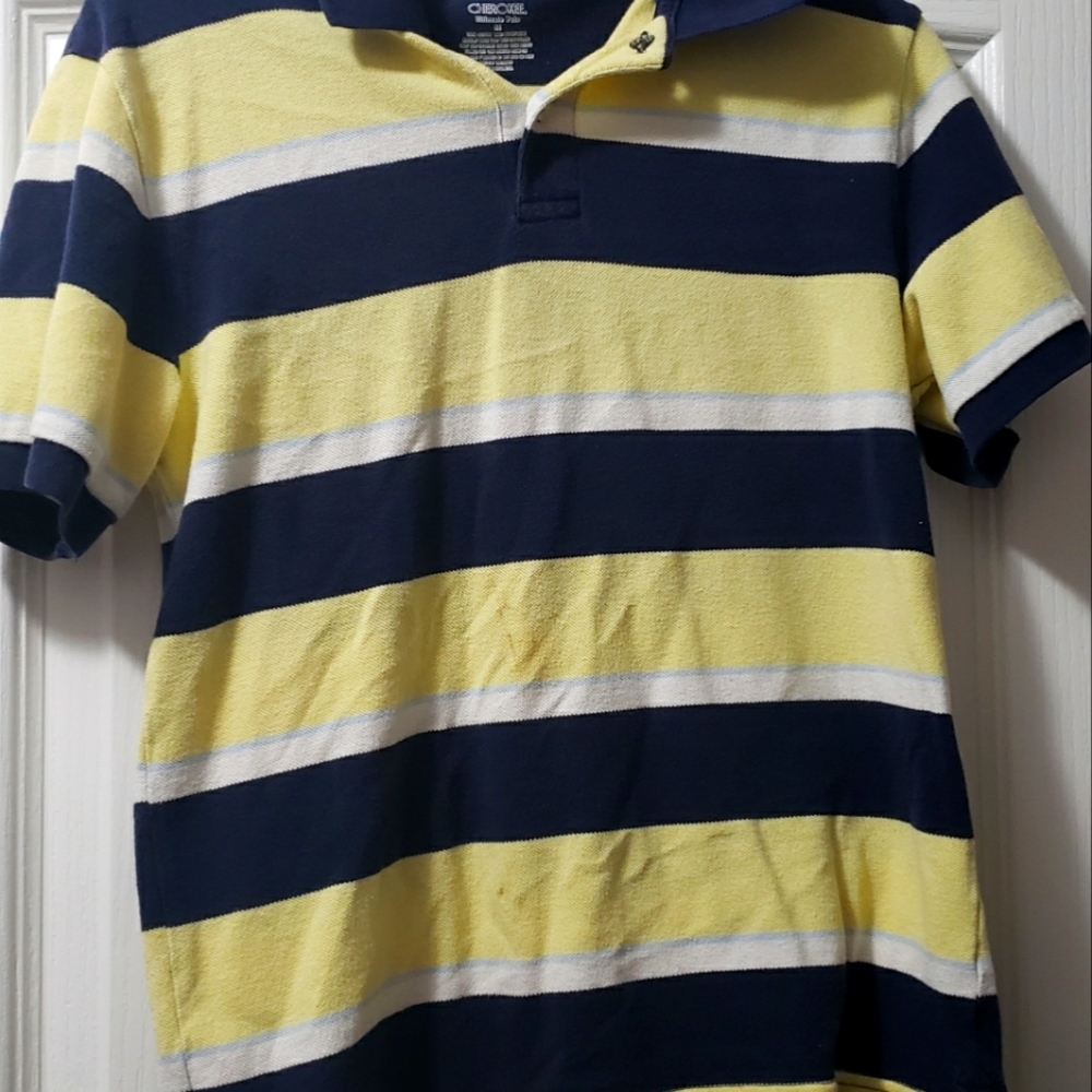 Boys Cherokee striped polo shirt